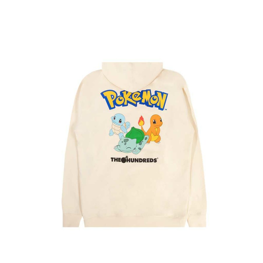 Men * | The Hundreds X Pokemon Kanto P/O Hoodie Bone Hot Sell