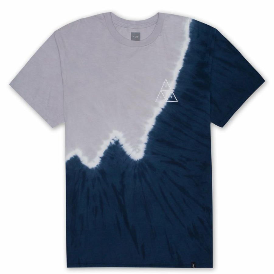 Men * | Huf Peak Tie Dye S/S Tee Mood Indigo Top Sell