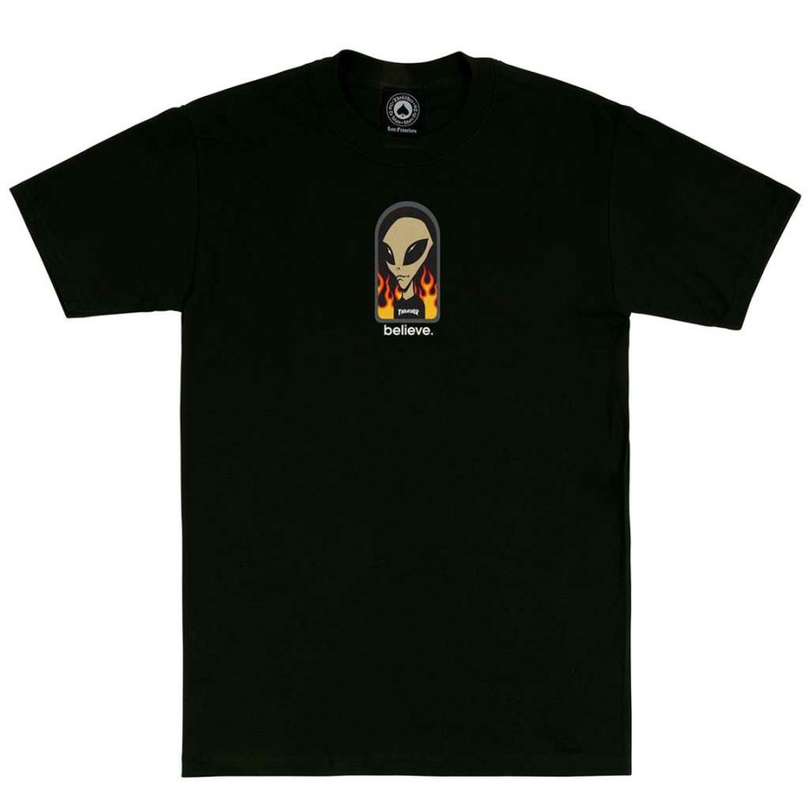 Men * | Thrasher X Alien Workshop Believe T-Shirt Black Exclusive