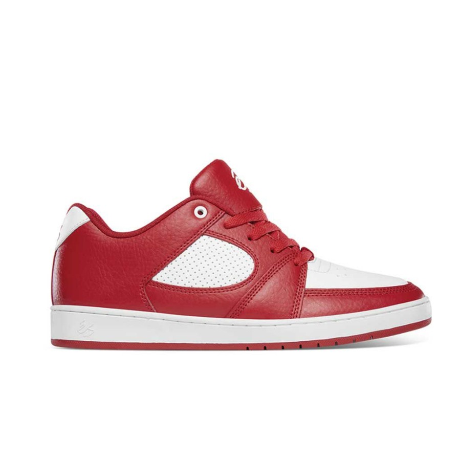 Men * | Es Accel Slim Leather Red/White Cheap Online