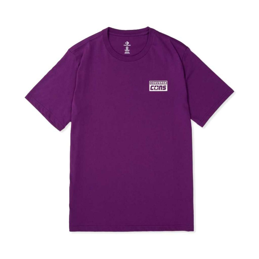 Men * | Converse Cons Ss Tee Purple Hot Sell