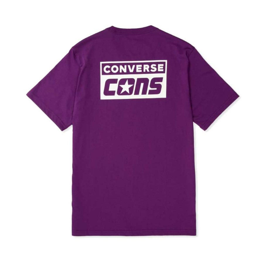 Men * | Converse Cons Ss Tee Purple Hot Sell