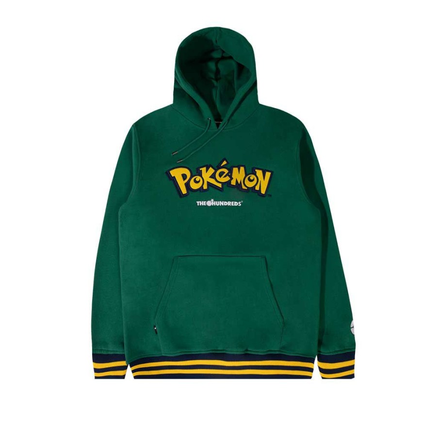 Men * | The Hundreds X Pokemon Catch Em P/O Hoodie Green Special Style