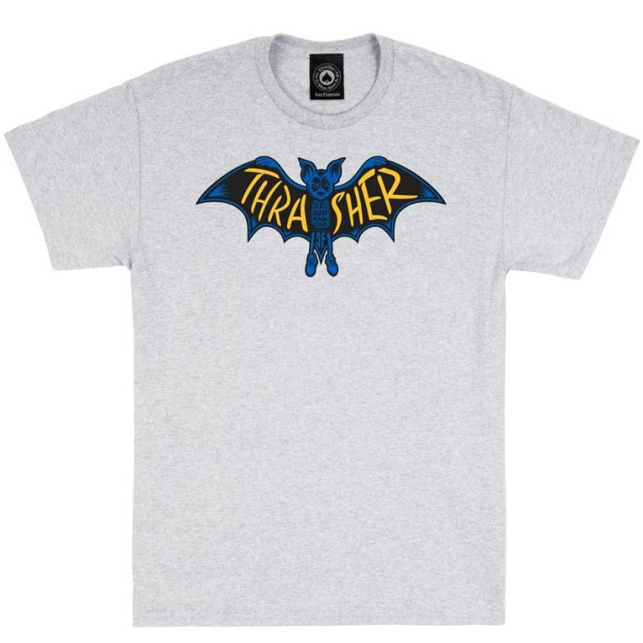 Men * | Thrasher Bat S/S Tee Ash Clearance Sale