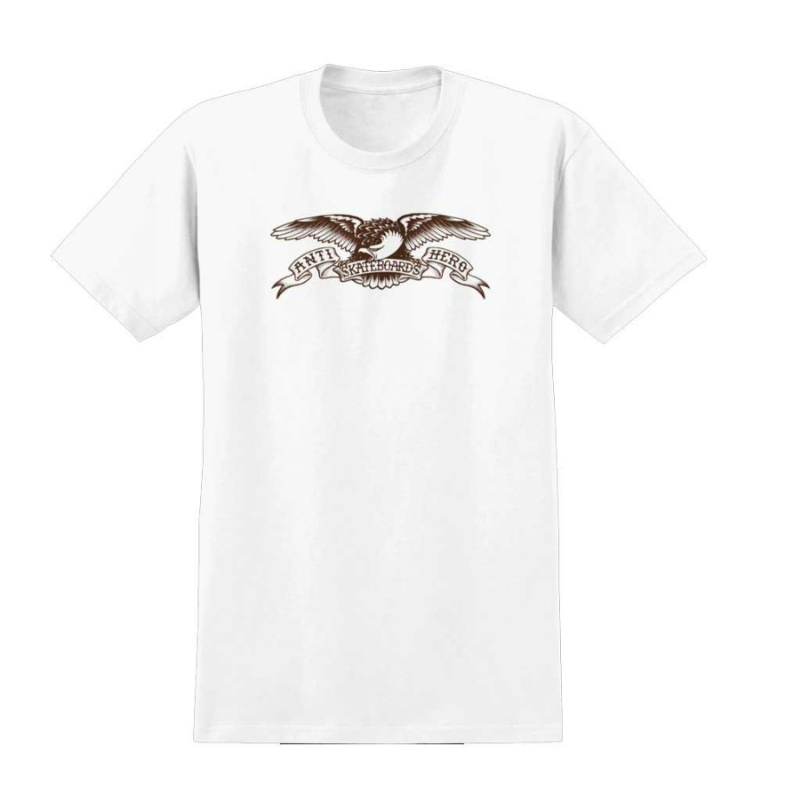 Men * | Antihero S/S Basic Eagle T-Shirt White/Brown Exclusive