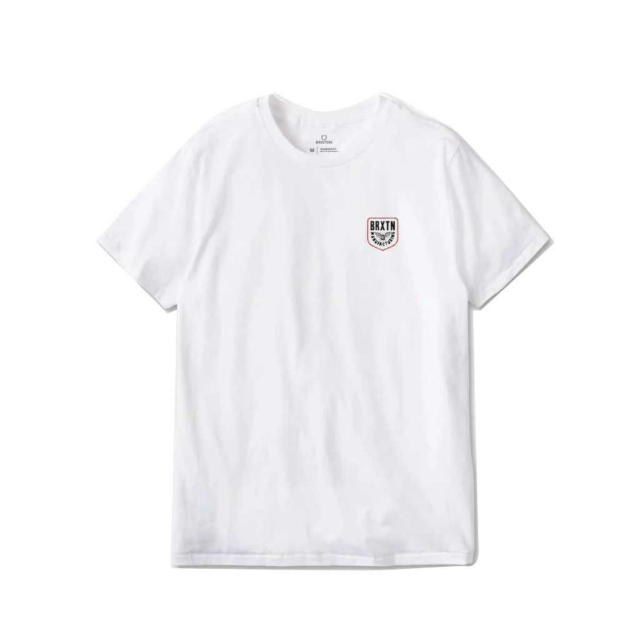 Men * | Brixton Grantly S/S Tailored Tee White Bestsellers