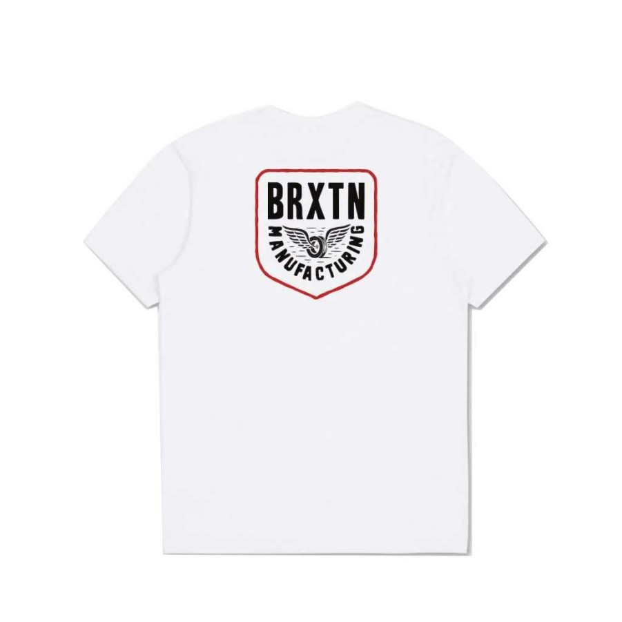 Men * | Brixton Grantly S/S Tailored Tee White Bestsellers