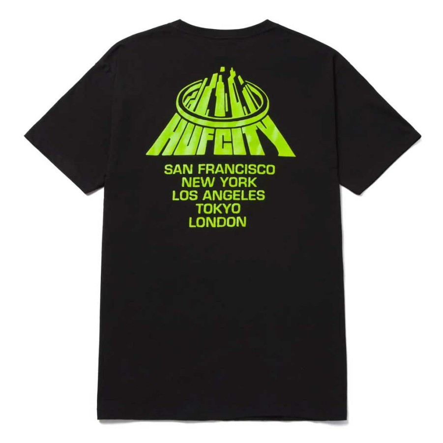 Men * | Huf City S/S Tee Black Free Delivery