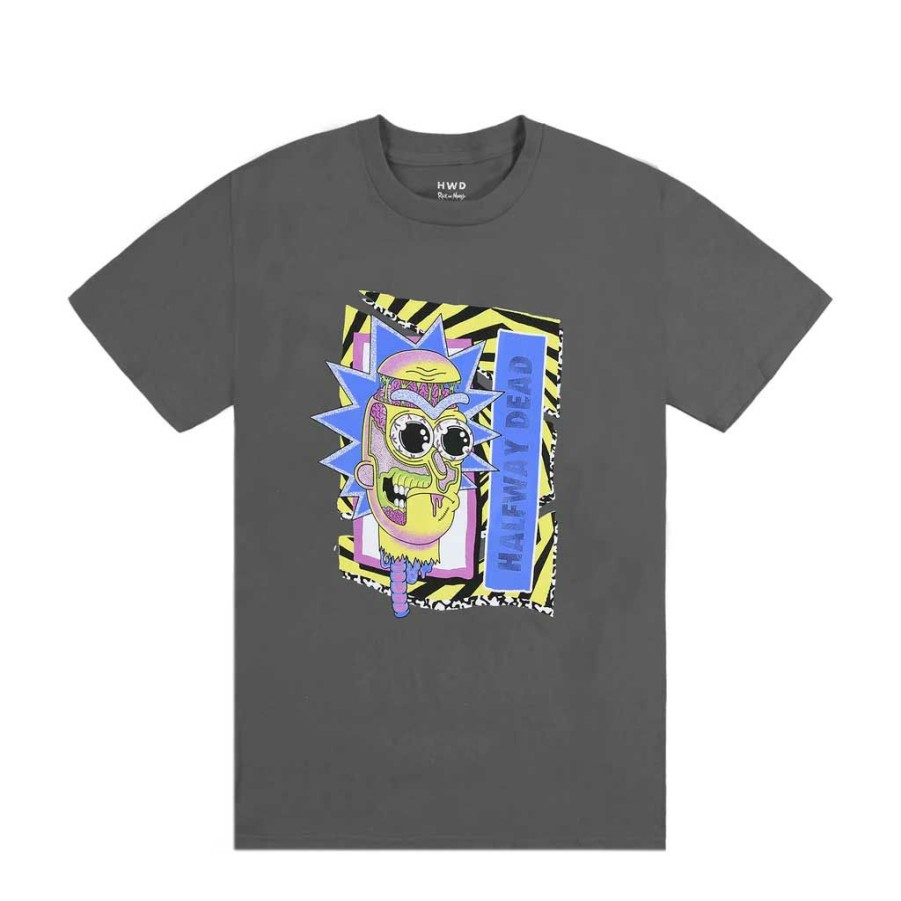 Men * | Halfway Dead X Rick & Morty Abstract Tee Granite Free Delivery