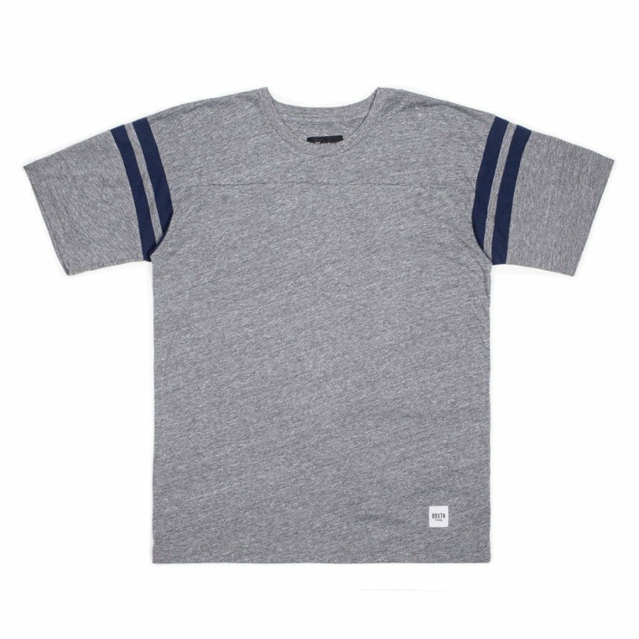 Men * | Brixton Brea S/S Knit Heather Grey Bargain Sale