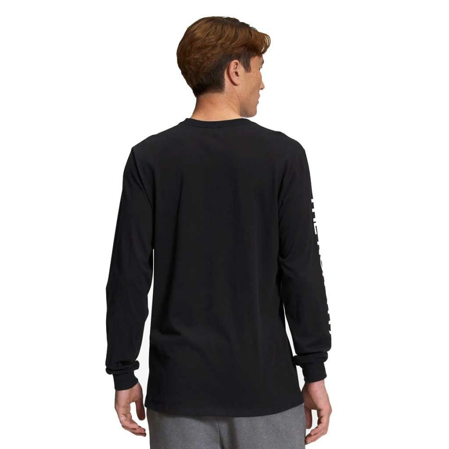 Men * | The North Face Men'S L/S Tnf Sleeve Hit Tee Tnf Black/Tnf White Low Price