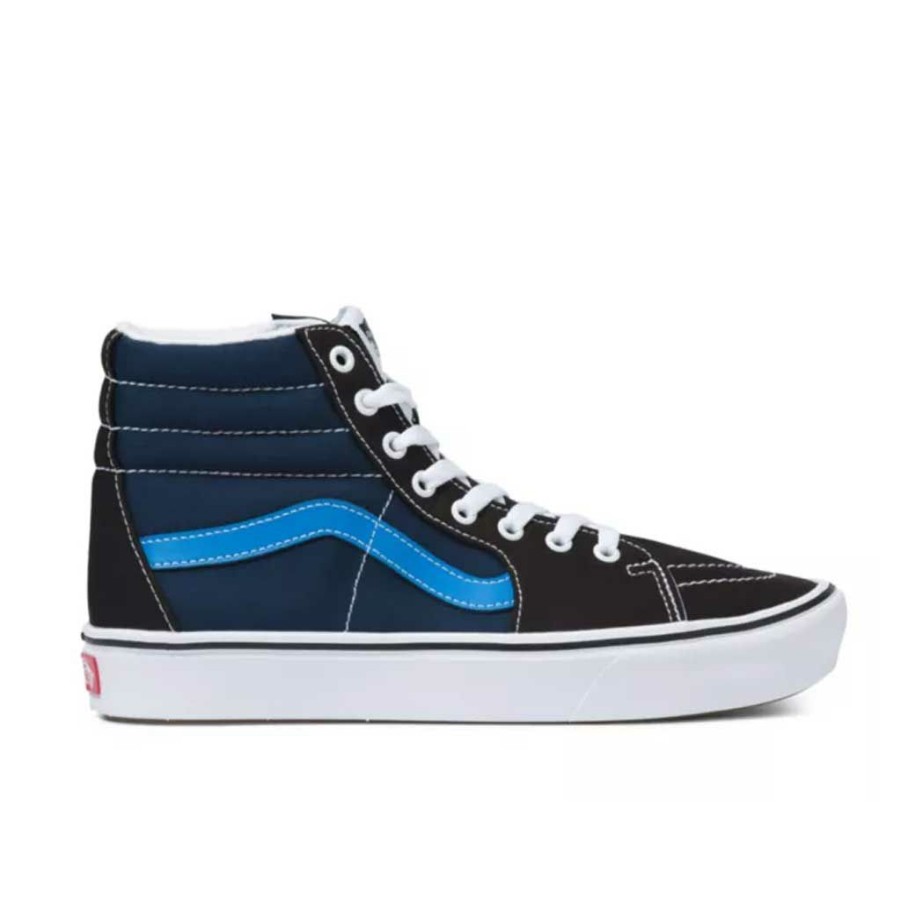 Men * | Vans Comfycush Sk8-Hi Black/Dress Blue Special Style