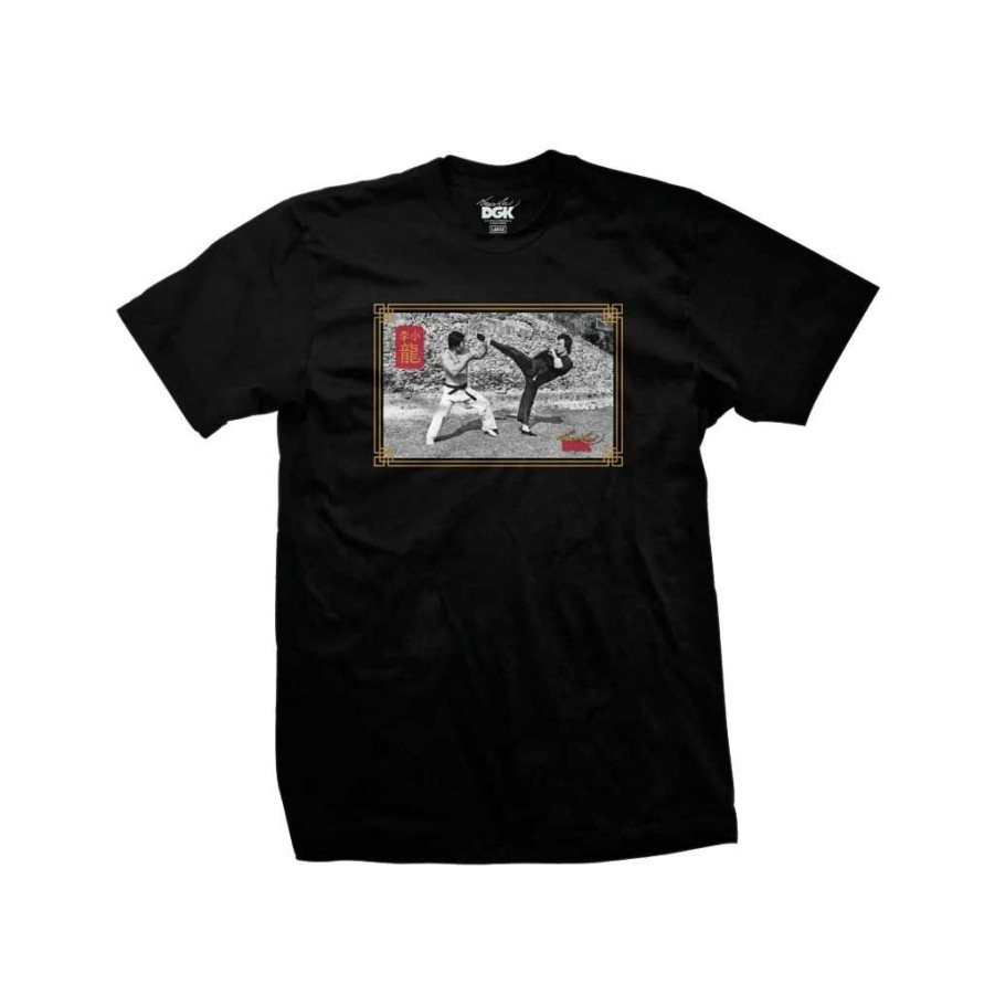 Men * | Dgk X Bruce Lee Double Dragon Tee Black Top Sell