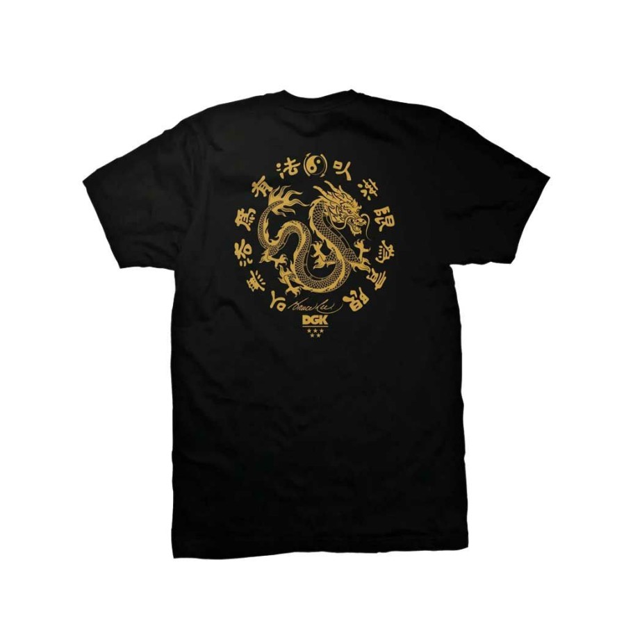 Men * | Dgk X Bruce Lee Double Dragon Tee Black Top Sell