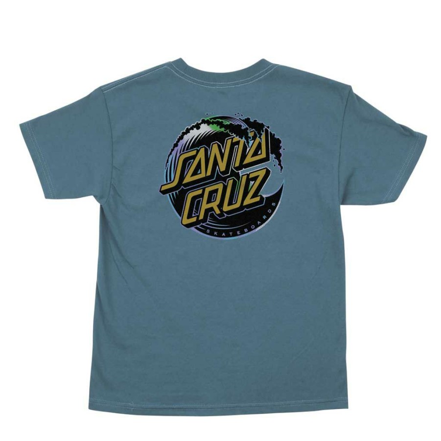 Men * | Santa Cruz Youth Holo Wave Dot S/S T-Shirt Jade Dome Bestsellers