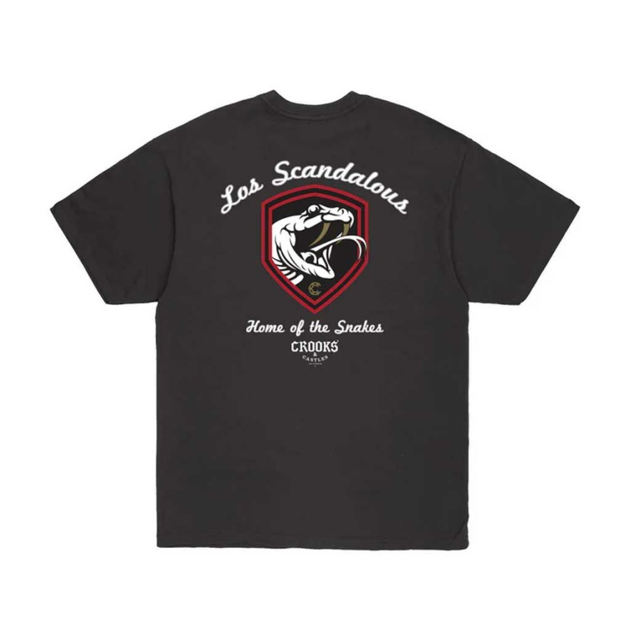 Men * | Crooks And Castles Los Scandolous S/S Tee Black Store