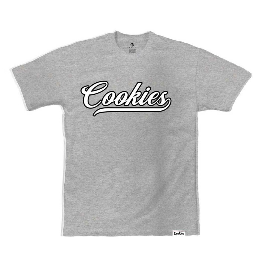 Men * | Cookies Pack Talk Logo Tee Heather Grey/Black Quality Guarantee