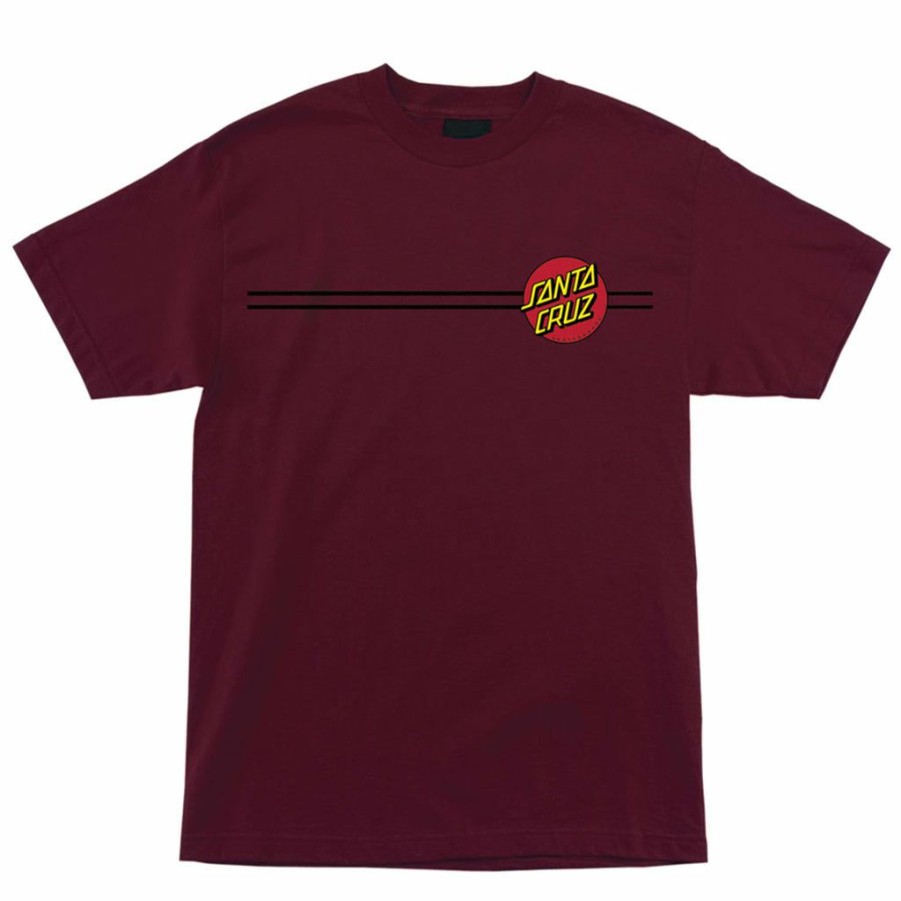 Men * | Santa Cruz Classic Dot T-Shirt Burgundy Low Price