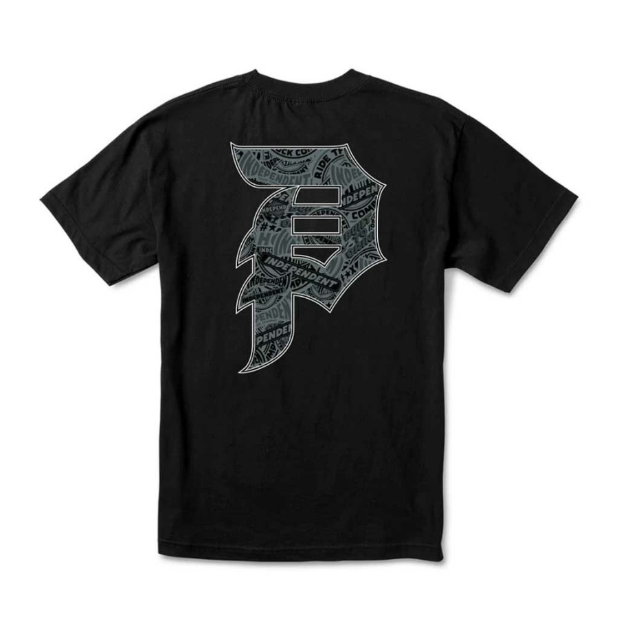 Men * | Primitive X Independent Stickers Dirty P Tee Black Free Delivery