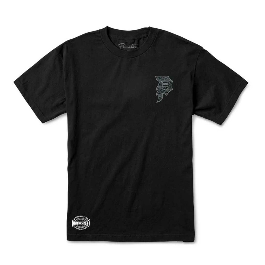 Men * | Primitive X Independent Stickers Dirty P Tee Black Free Delivery