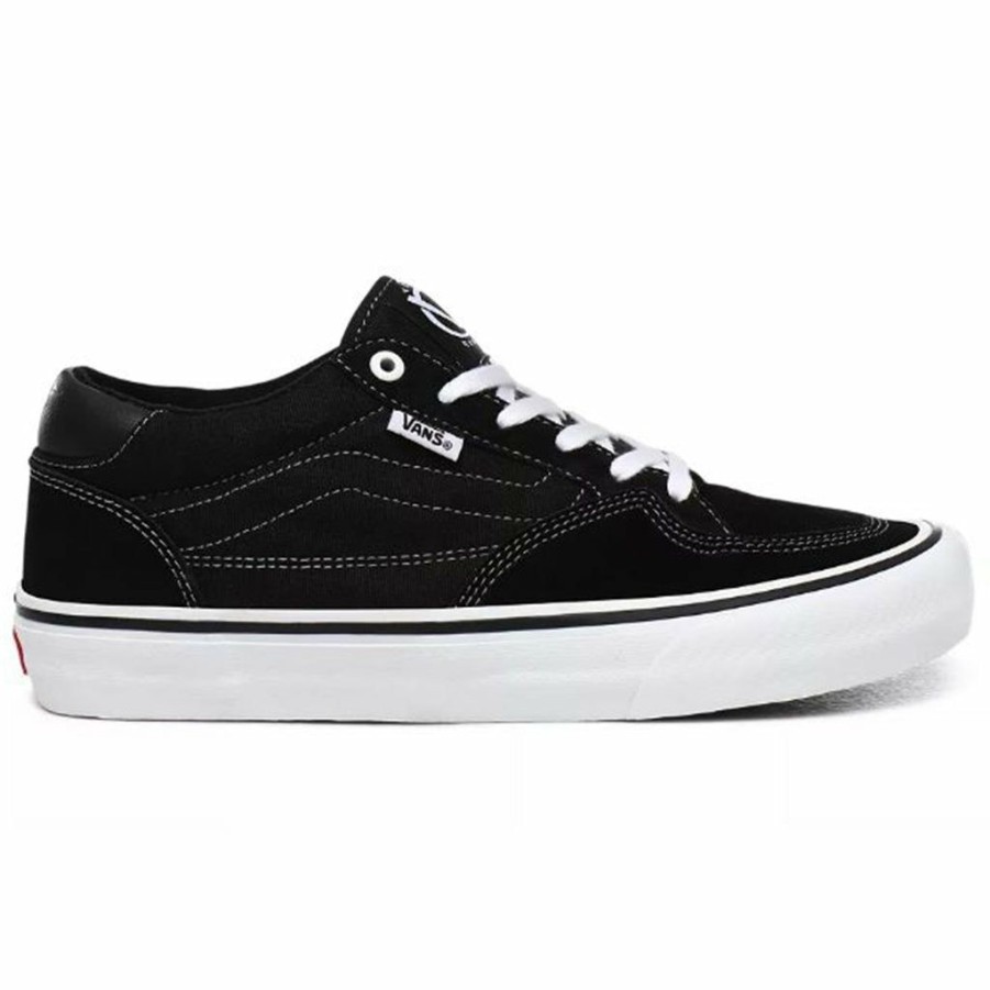 Men * | Vans Rowan Pro Shoes Black/ White Sale Online