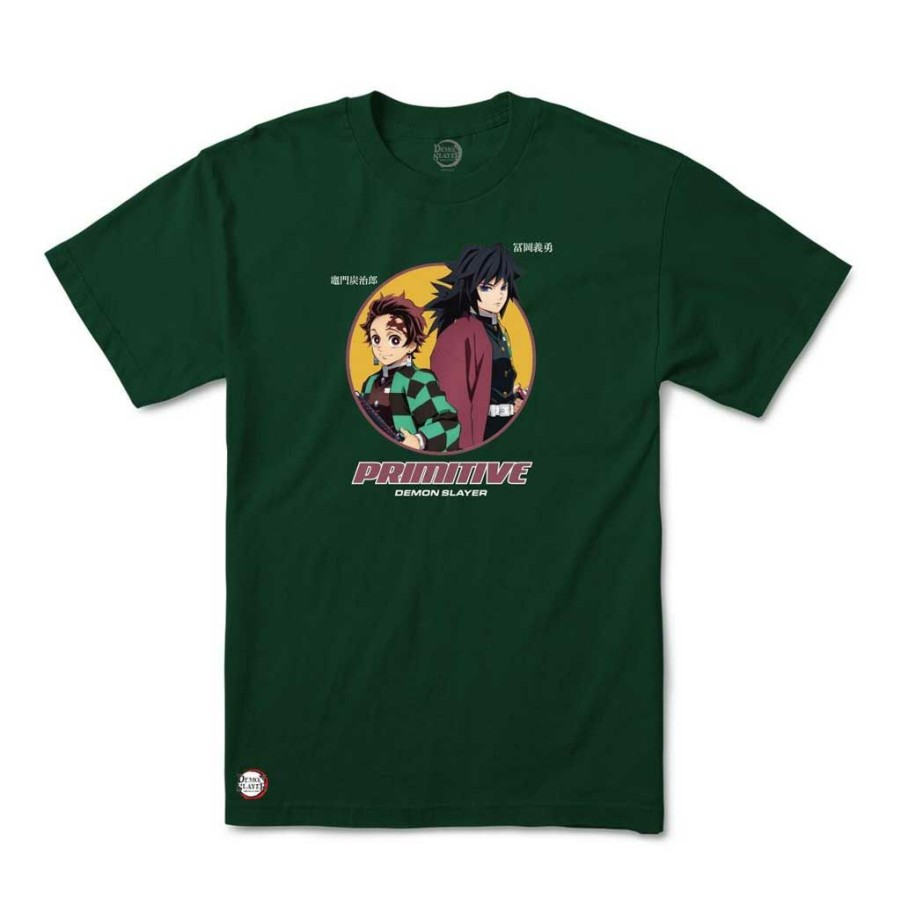 Men * | Primitive X Demon Slayer Demon Slayer Tee Forest Green Special Style