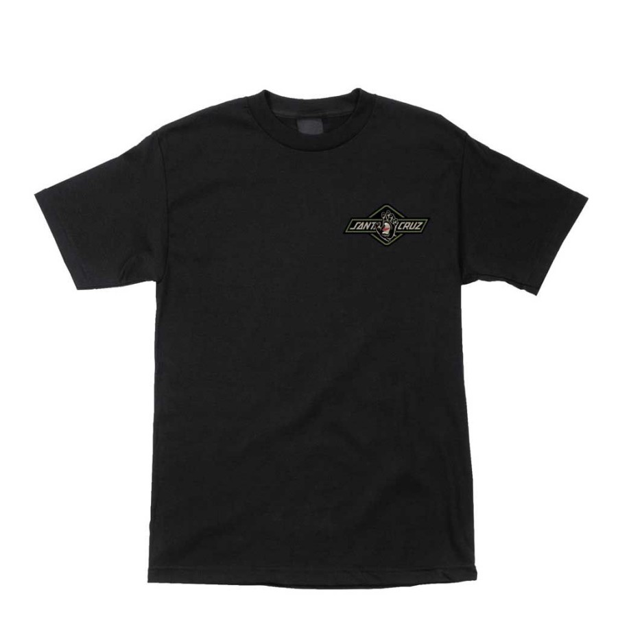 Men * | Santa Cruz Screaming Insigna S/S Tee Black Quick Delivery