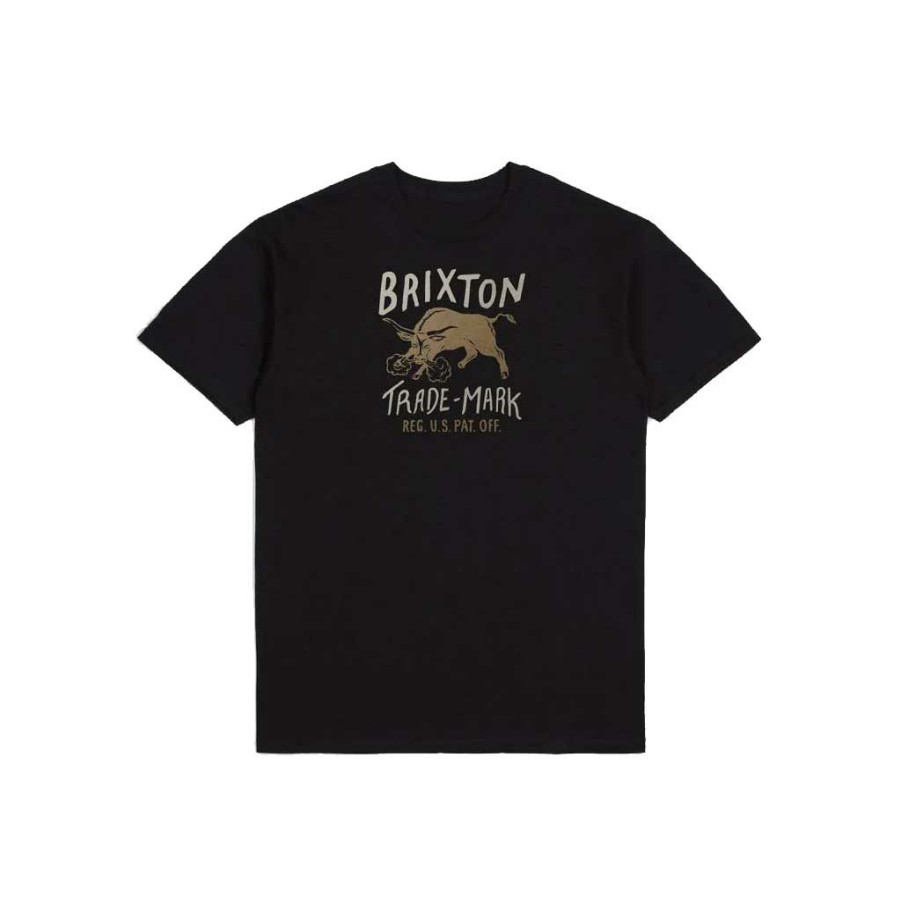 Men * | Brixton Roxboro S/S T-Shirt Black Special Style