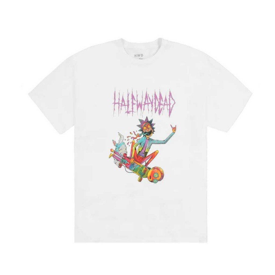 Men * | Halfway Dead X Rick & Morty Sk8R Boi Tee White Free Delivery