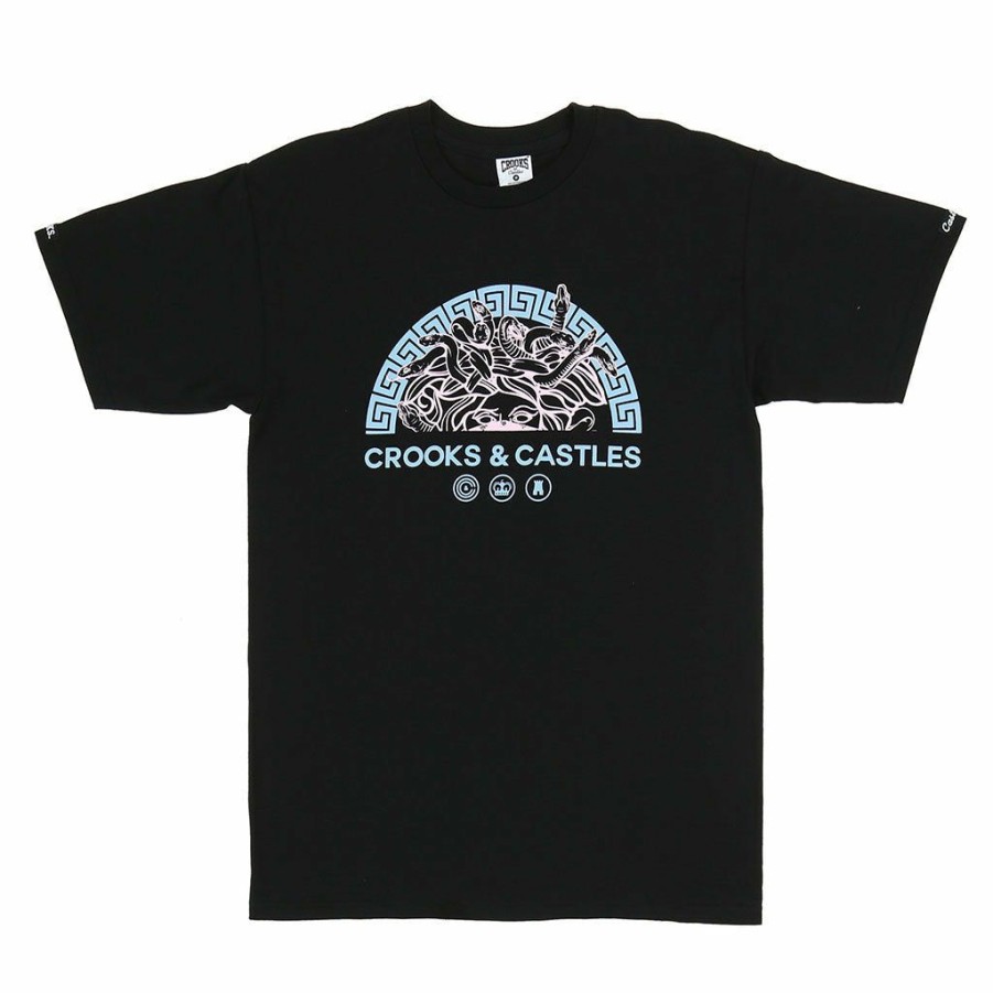 Men * | Crooks And Castles Half Bandusa T-Shirt Black Hot Sell