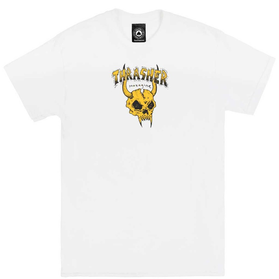 Men * | Thrasher Barbarian T-Shirt White Bestsellers