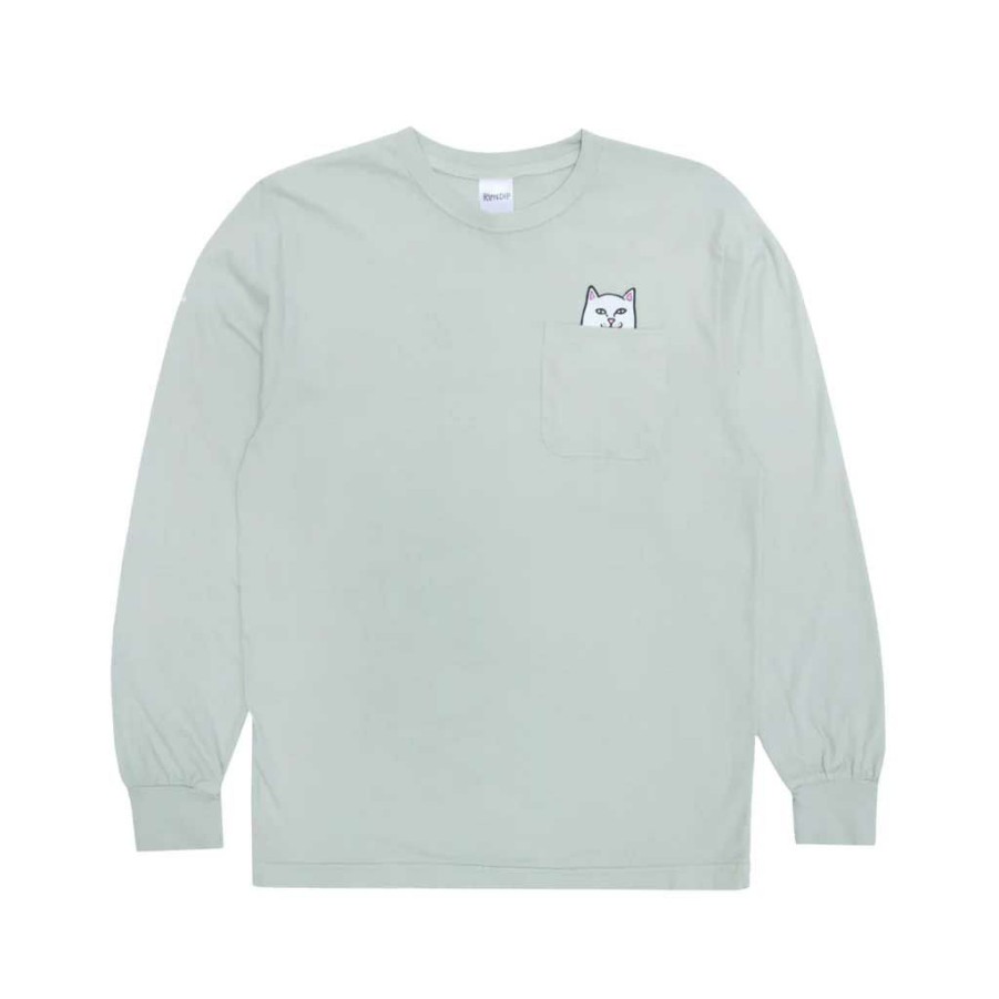 Men * | Rip N Dip Lord Nermal Pocket L/S Tee Sage Sale