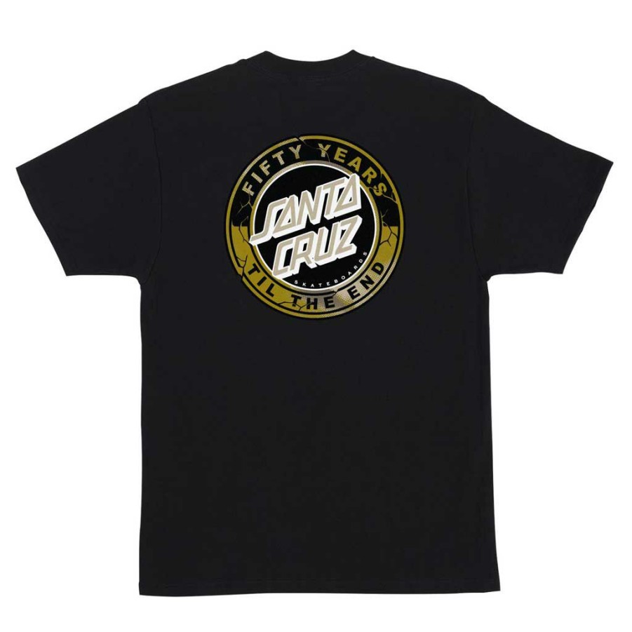 Men * | Santa Cruz 50Th Tte Dot S/S Tee Pigment Black Bargain Sale