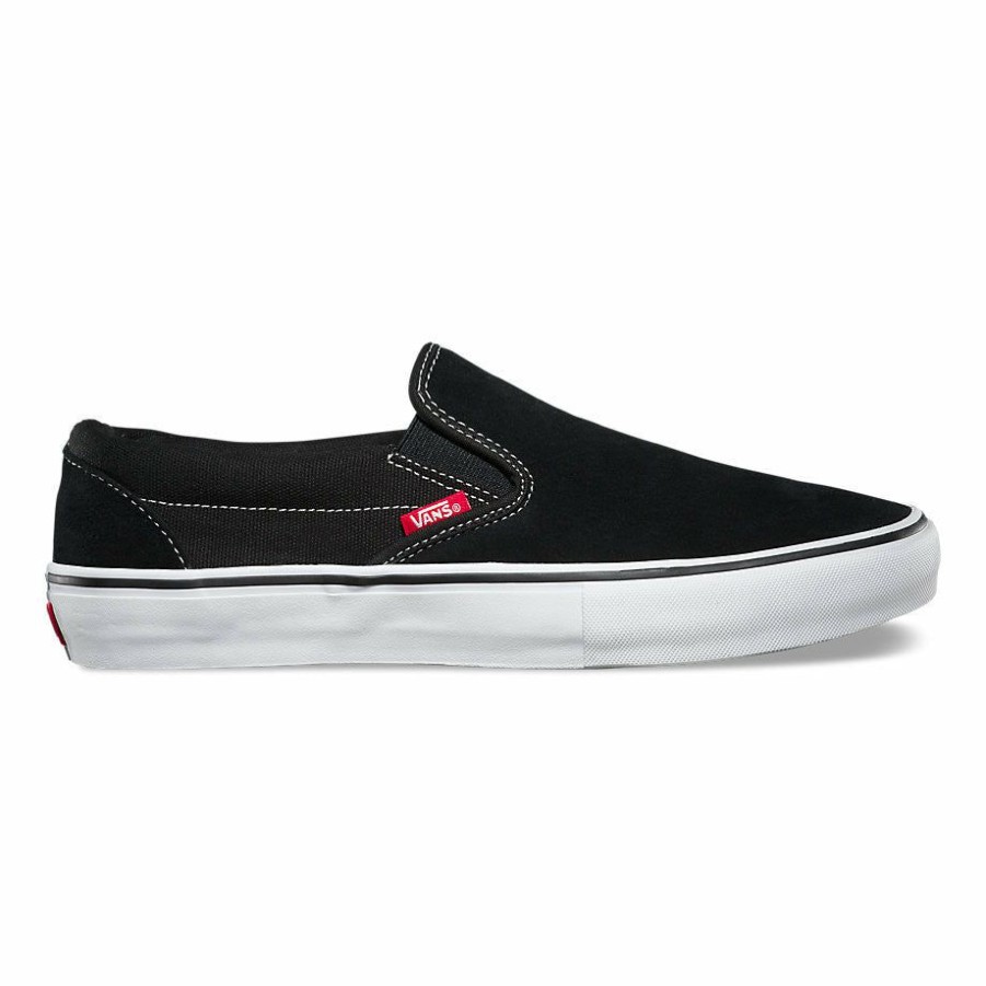 Men * | Vans Slip-On Pro Skate Shoes Black/White/Gum Lower Prices