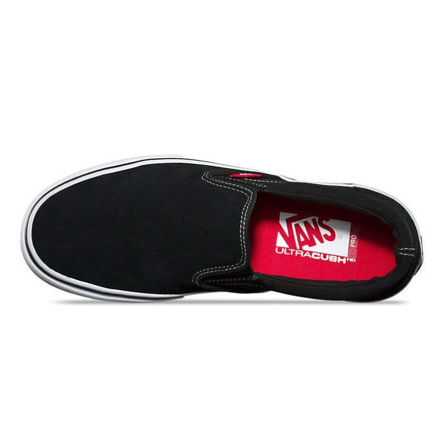 Men * | Vans Slip-On Pro Skate Shoes Black/White/Gum Lower Prices