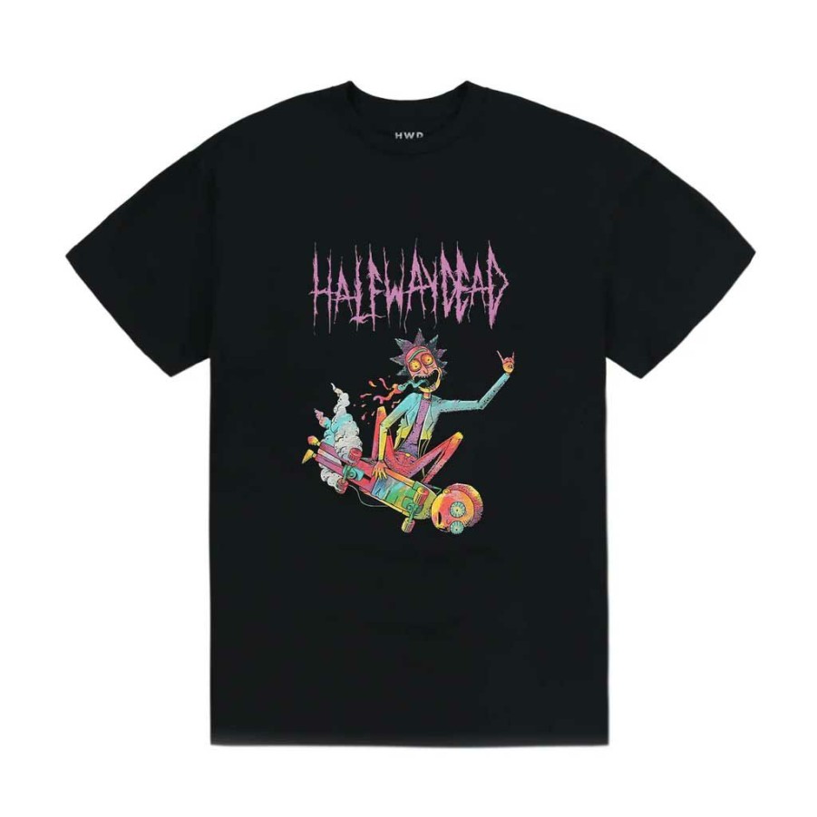 Men * | Halfway Dead X Rick & Morty Sk8R Boi Tee Black Bargain Sale