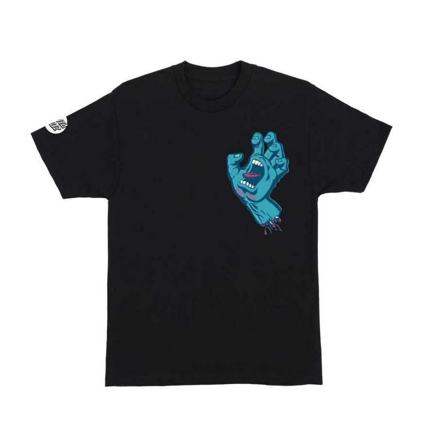 Men * | Santa Cruz Rigid Screaming Hand Font S/S Tee Pigment Black Typical Style