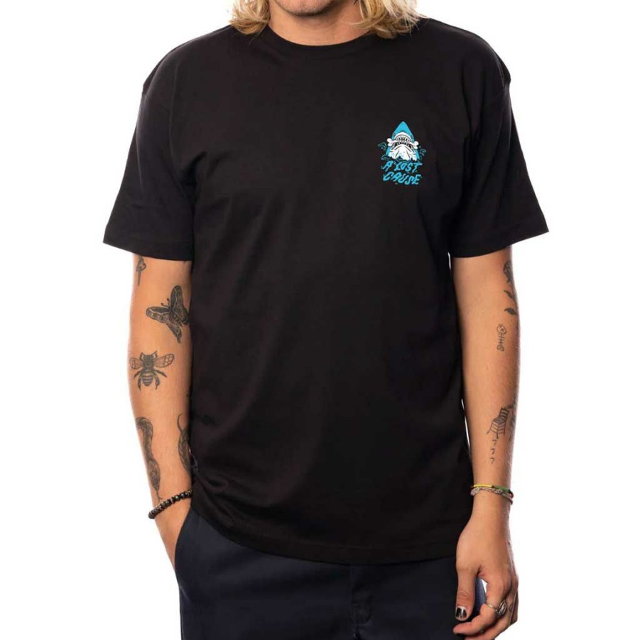 Men * | A Lost Cause Shark Party V2 Tee Black Low Price