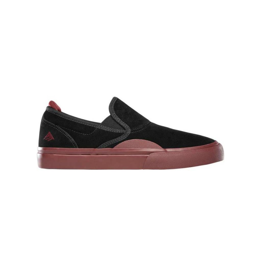 Men * | Emerica Wino G6 Slip On Black/Red/Gum Special Style