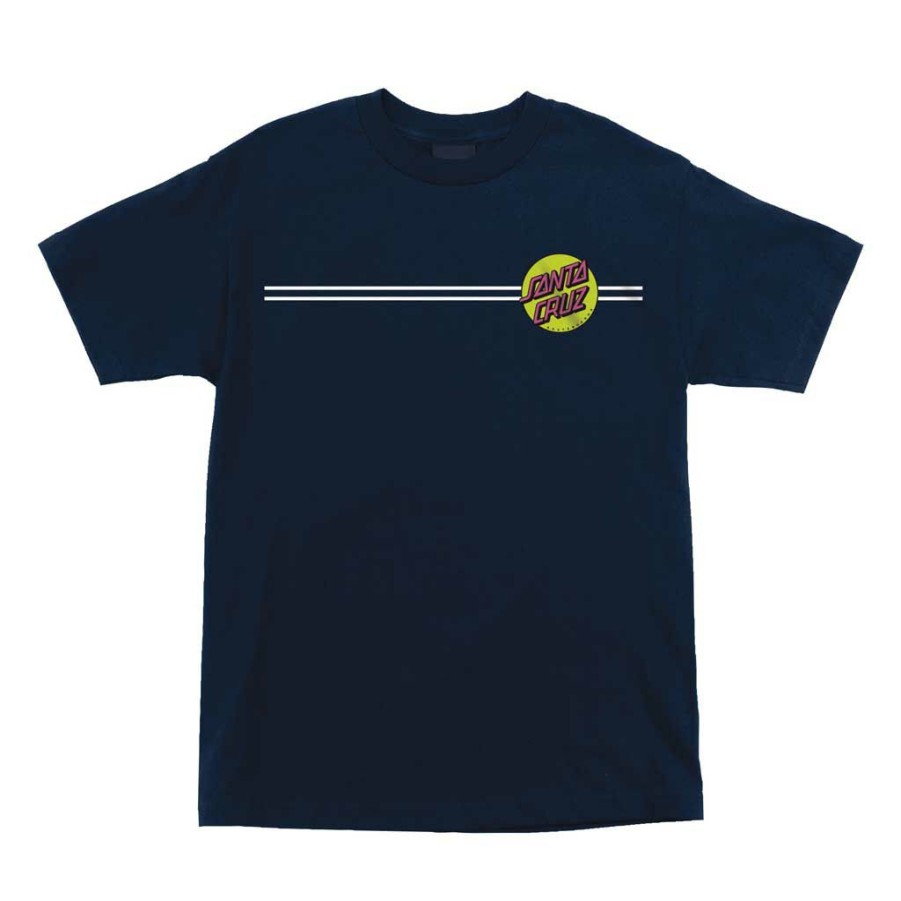 Men * | Santa Cruz Other Dot S/S T-Shirt New Navy With Hazard Exclusive