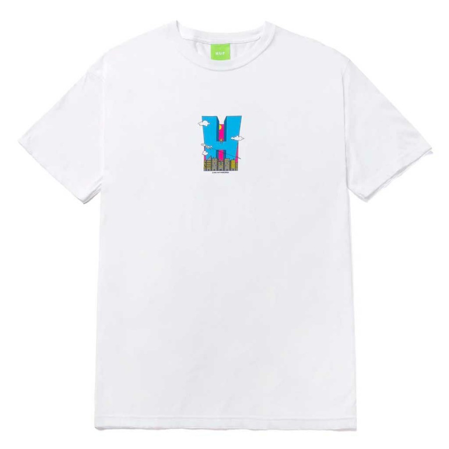 Men * | Huf City H S/S Tee White Exclusive Design