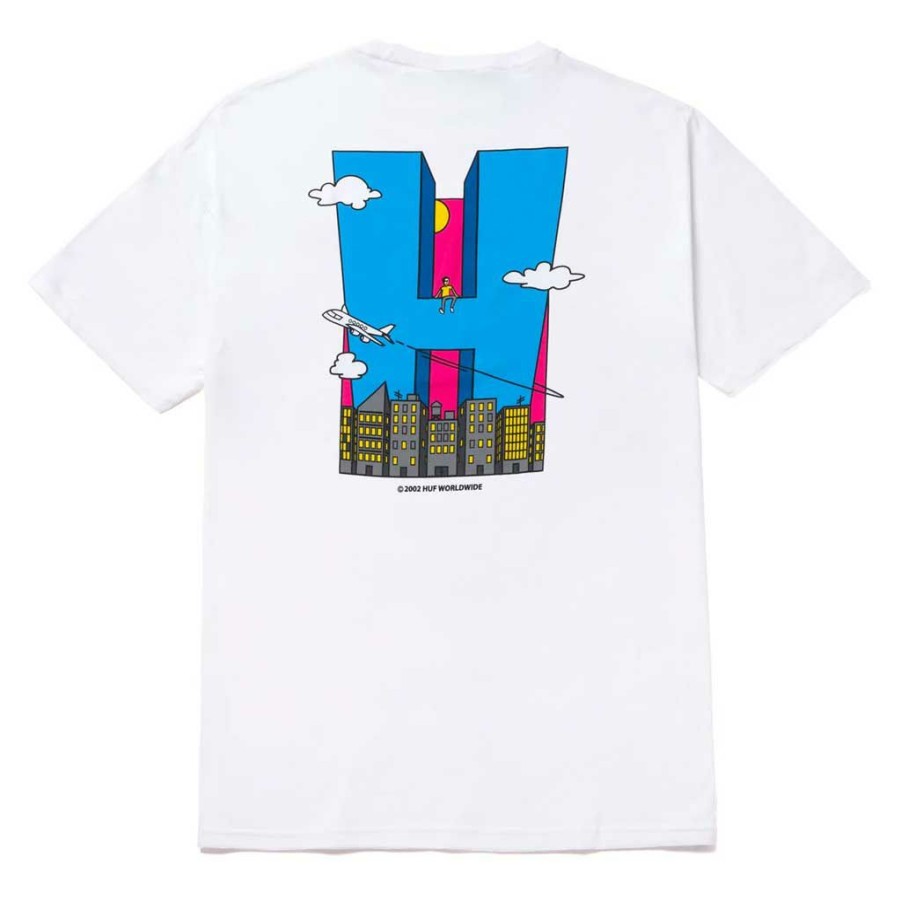 Men * | Huf City H S/S Tee White Exclusive Design