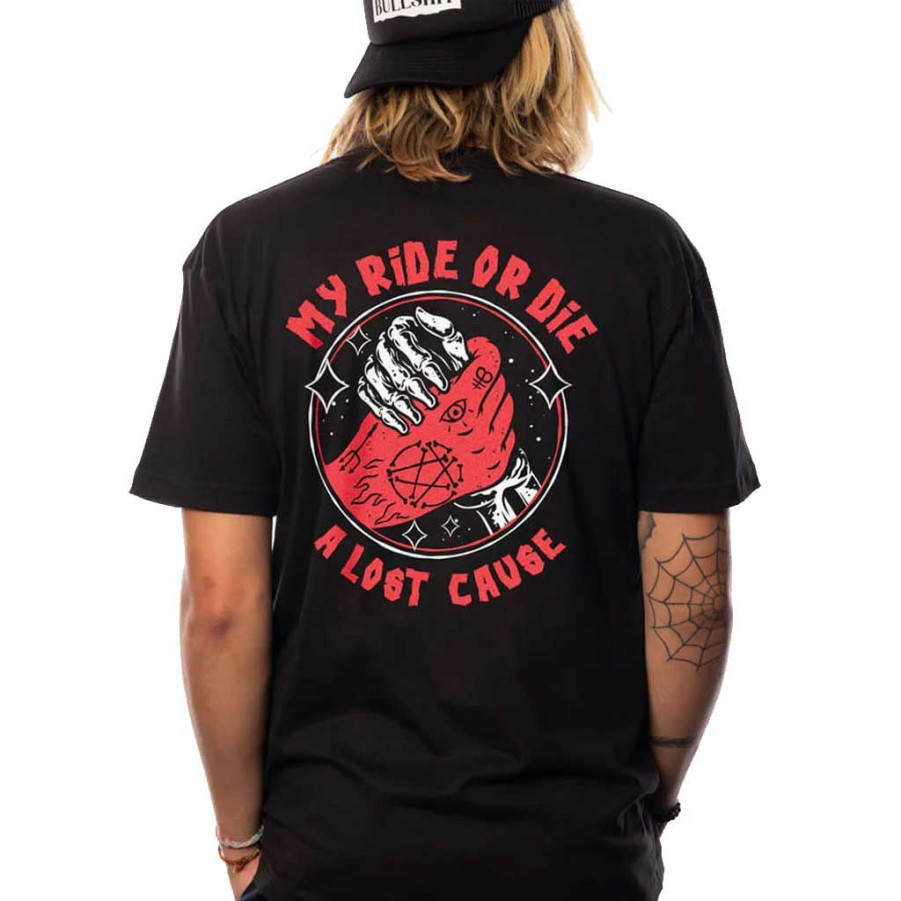 Men * | A Lost Cause Ride Or Die Tee Black Bestsellers