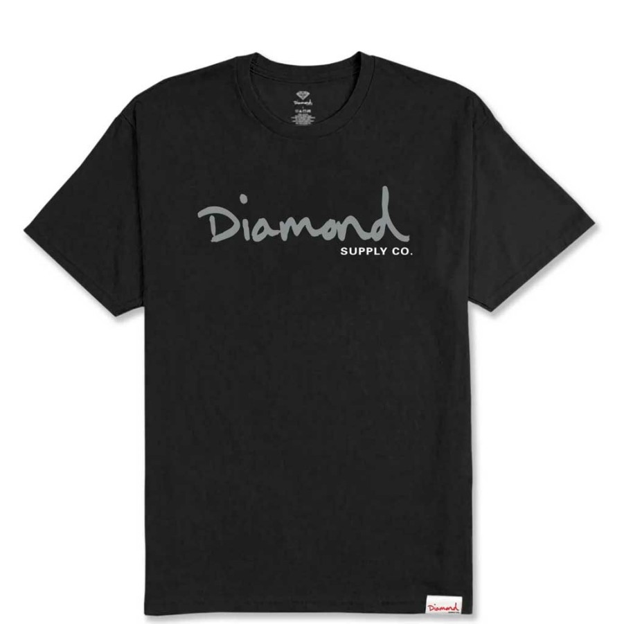 Men * | Diamond Og Script Tee Black Hot Sell