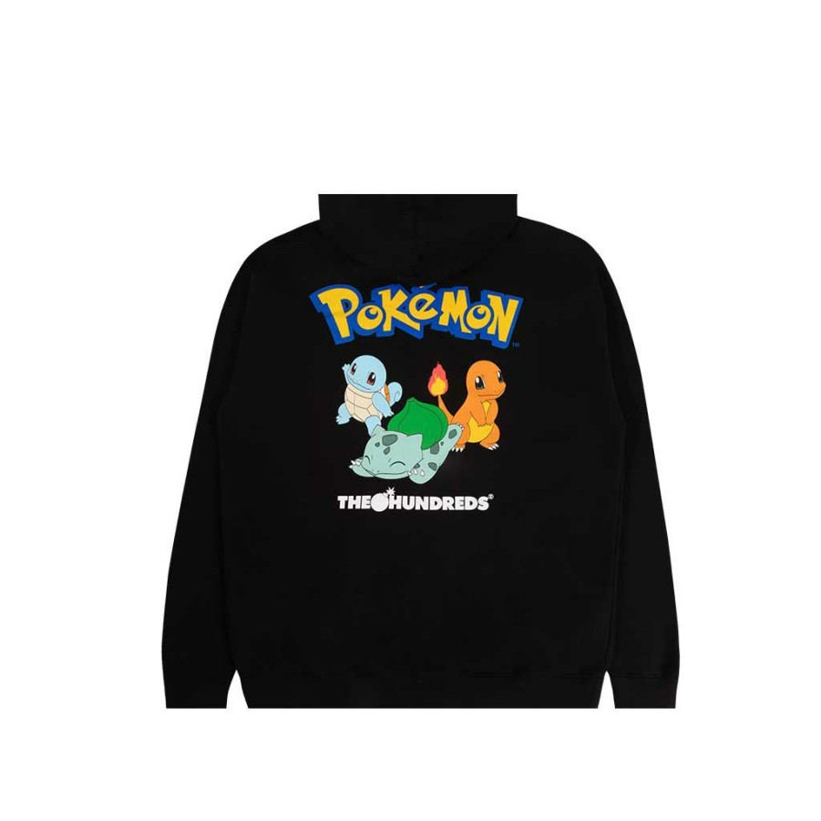 Men * | The Hundreds X Pokemon Kanto P/O Hoodie Black Bargain Sale