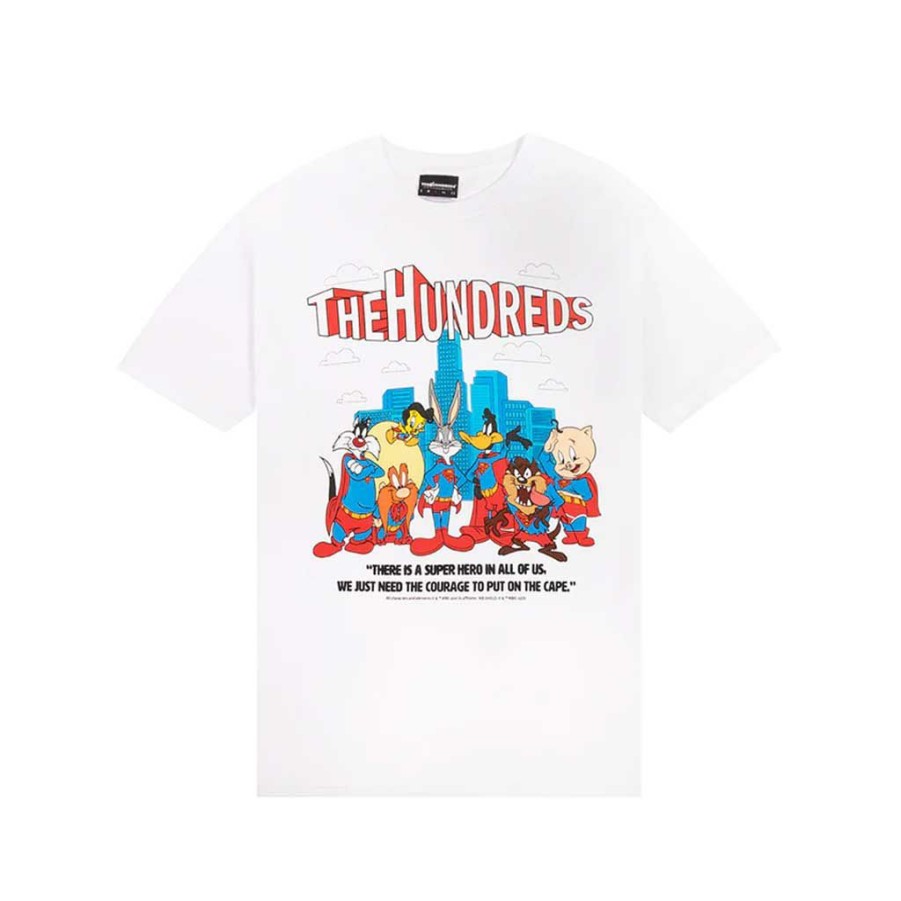 Men * | The Hundreds X Warner Bros. Super Squad White Low Price