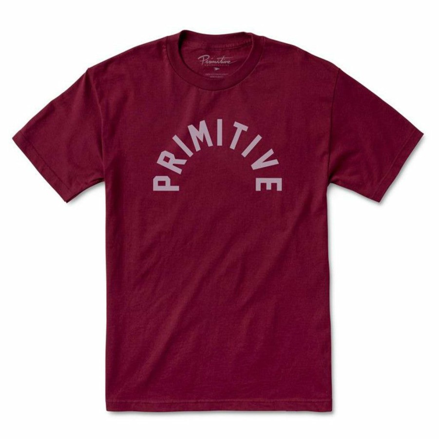 Men * | Primitive Big Arch Tee Burgundy Free Delivery