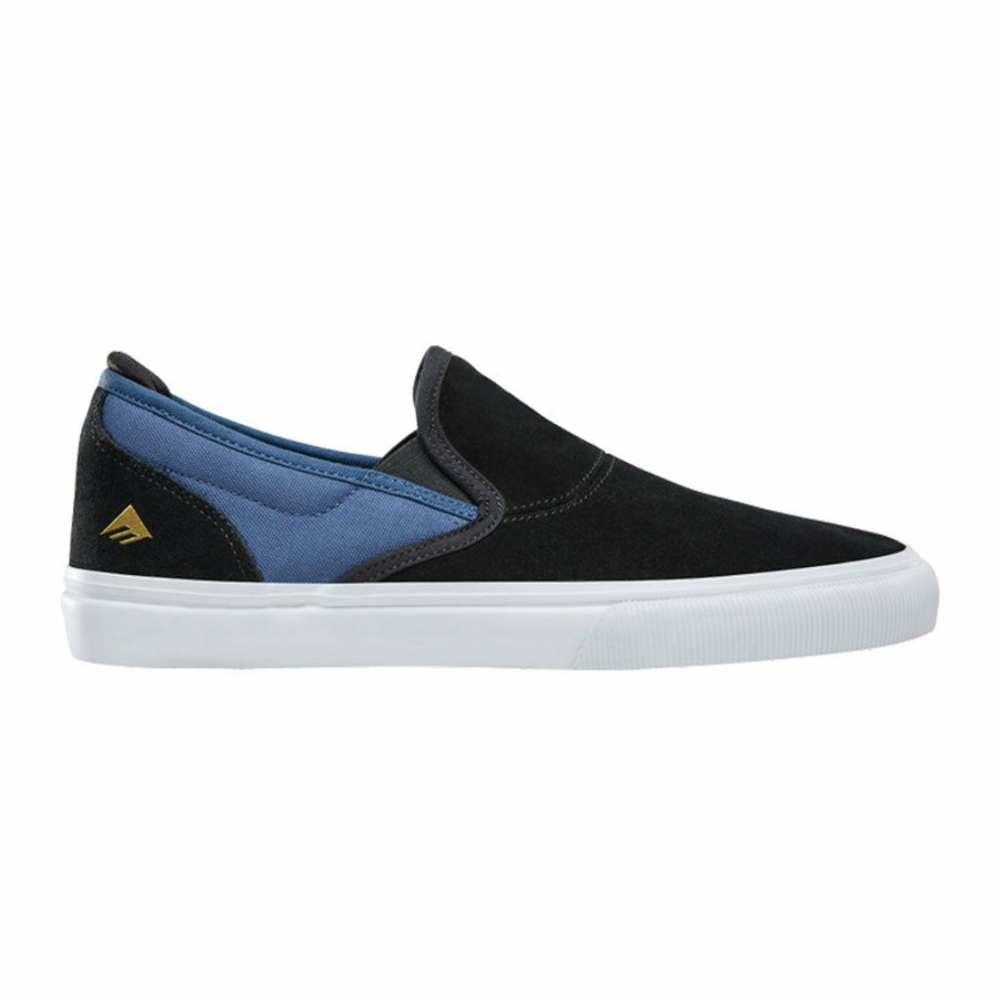 Men * | Emerica Wino G6 Slip-On Black/Blue Lower Prices