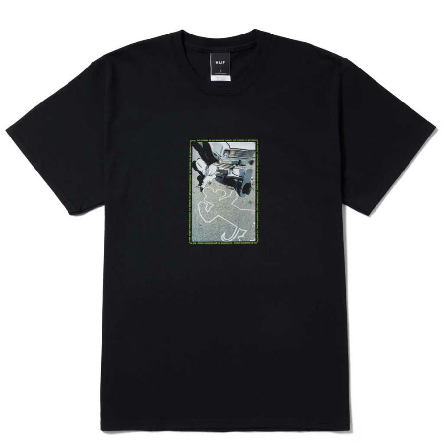 Men * | Huf X Crailtap Crash S/S Tee Black Clearance Sale