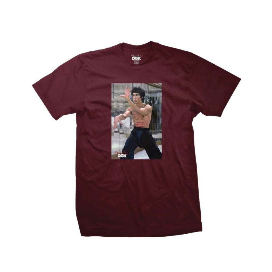 Men * | Dgk X Bruce Lee Like Echo Tee Burgundy Store